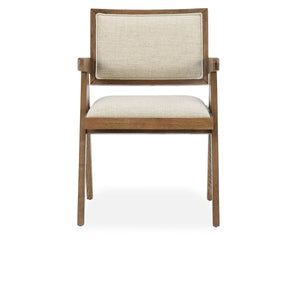 Dolton Upholstered Dining Armchair - Solid Wood Frame