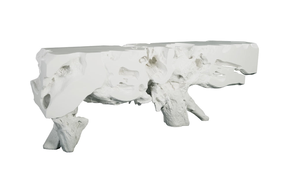 Freeform Console Table XL, Gel Coat White