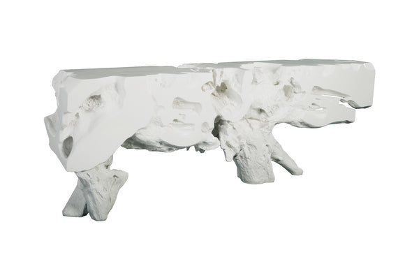 Freeform Console Table XL, Gel Coat White