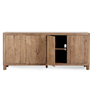 Orlando Solid Wood 4Dr Buffet with Oak Veneer