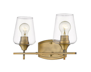 Joliet 2 Light Vanity in Olde Brass Finish