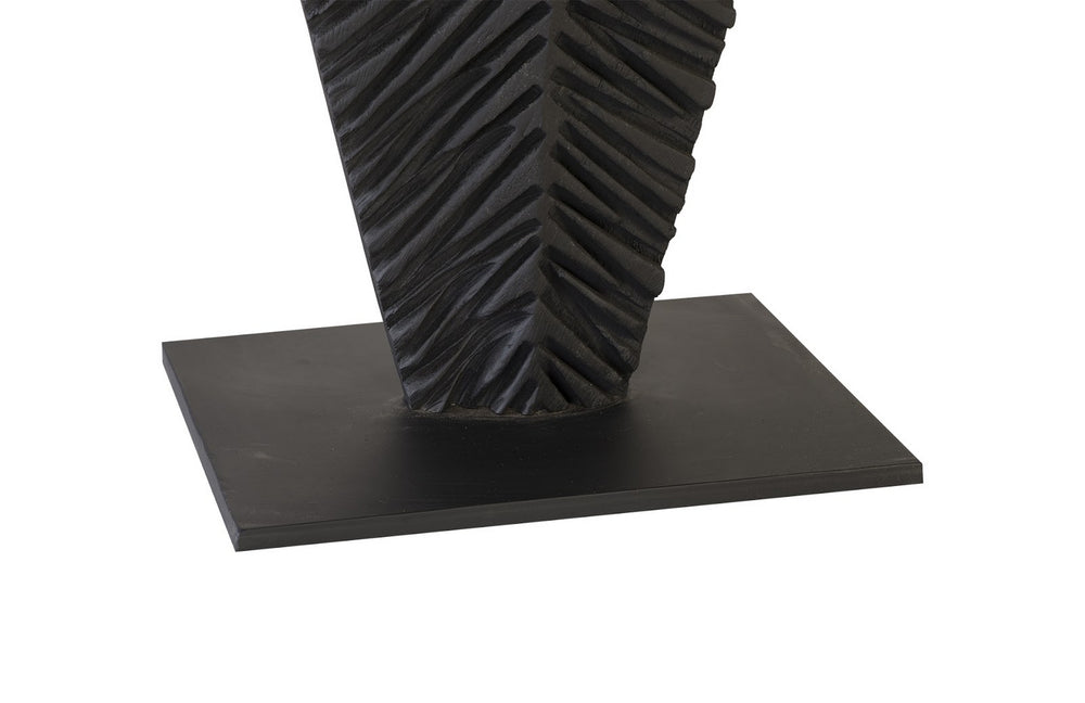  Carved Leaf on Stand, Burnt, MD