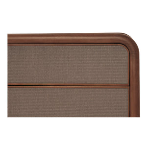 Rye 6 Drawer Dresser in Warm Brown with Soft Rush Front