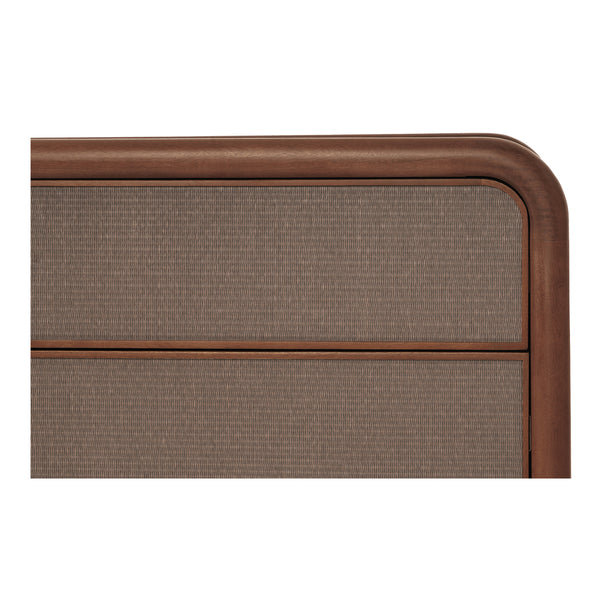 Rye 6 Drawer Dresser in Warm Brown with Soft Rush Front