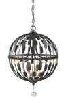 Almet 5 Light Pendant in Bronze Finish