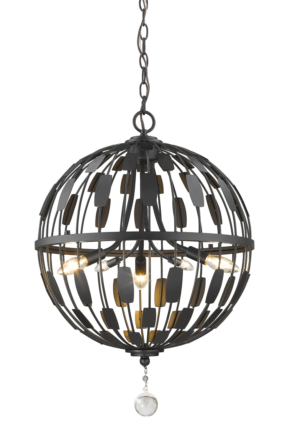Almet 5 Light Pendant in Bronze Finish