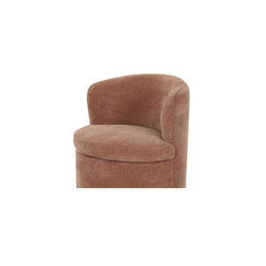 Moe's Dane Swivel Dining Chair in Heritage Pink