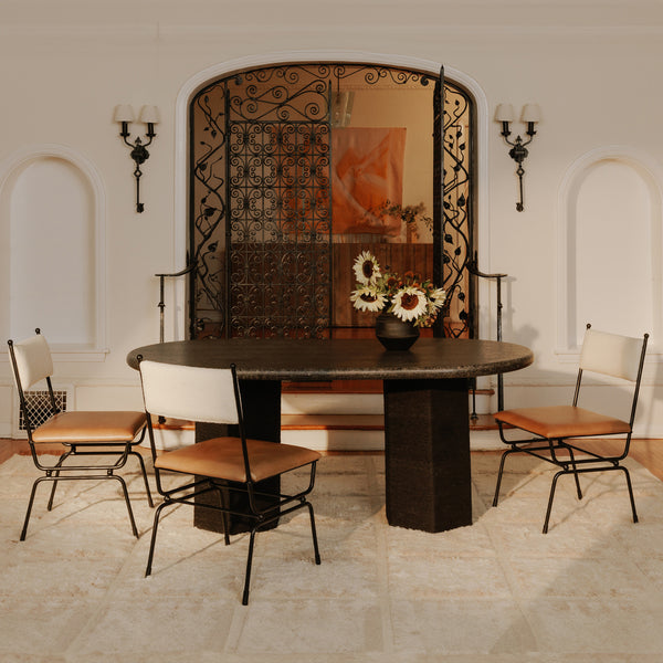 Sartoria Black Granite Dining Table
