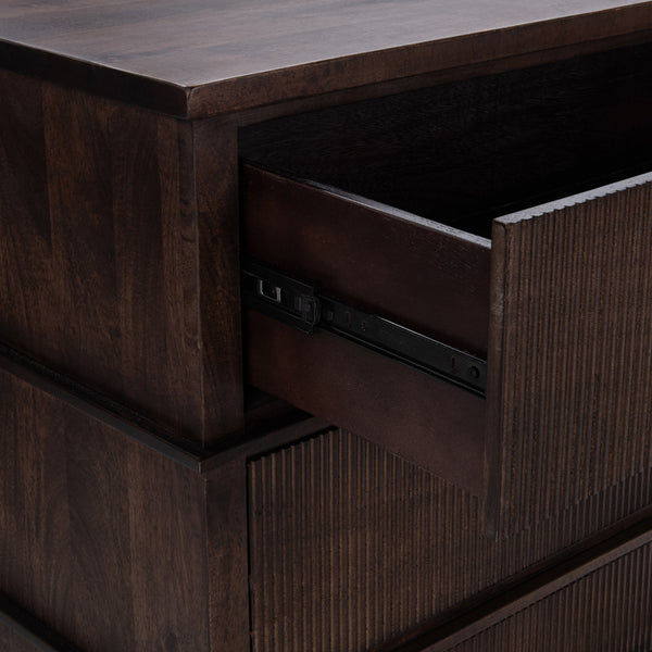 Westlake Solid Wood 3-Drawer Chest - Kona Brown