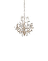 Crystal Bud Silver Small Chandelier In Silver Granello