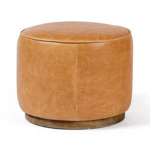 Sinclair Round Ottoman In Butterscotch