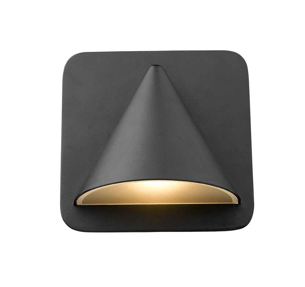 Obelisk 1 Light Outdoor Wall Sconce in Black Finish