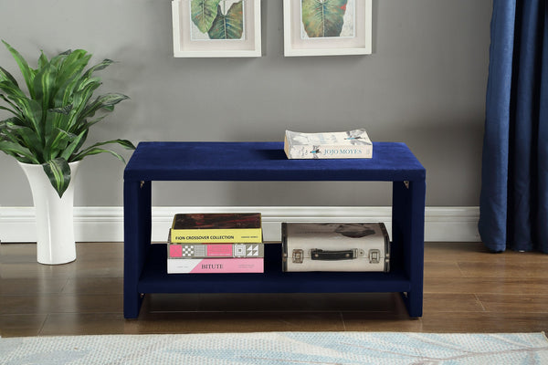 Diana Night Stand In Navy Velvet
