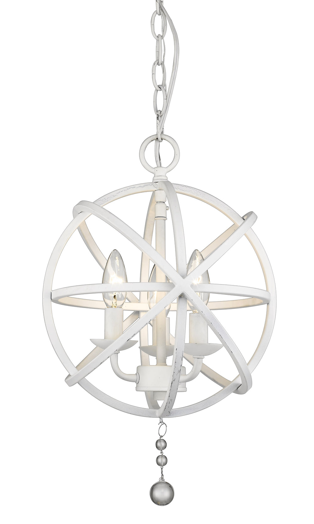 Tull 3 Light Chandelier in Matte White Finish