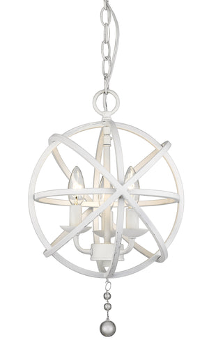 Tull 3 Light Chandelier in Matte White Finish