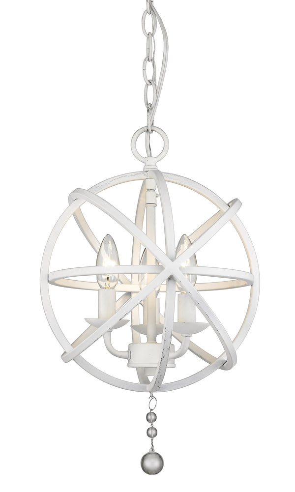 Tull 3 Light Chandelier in Matte White Finish