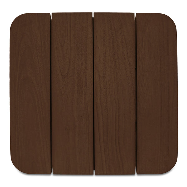 Barclay Outdoor Side Table in Teak Brown