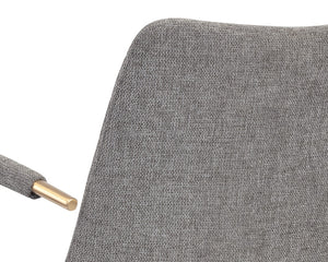 Andres Swivel Dining Armchair - Belfast Koala Grey