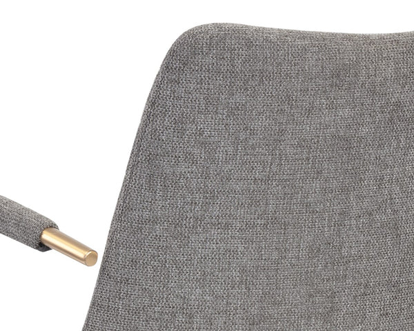 Andres Swivel Dining Armchair - Belfast Koala Grey