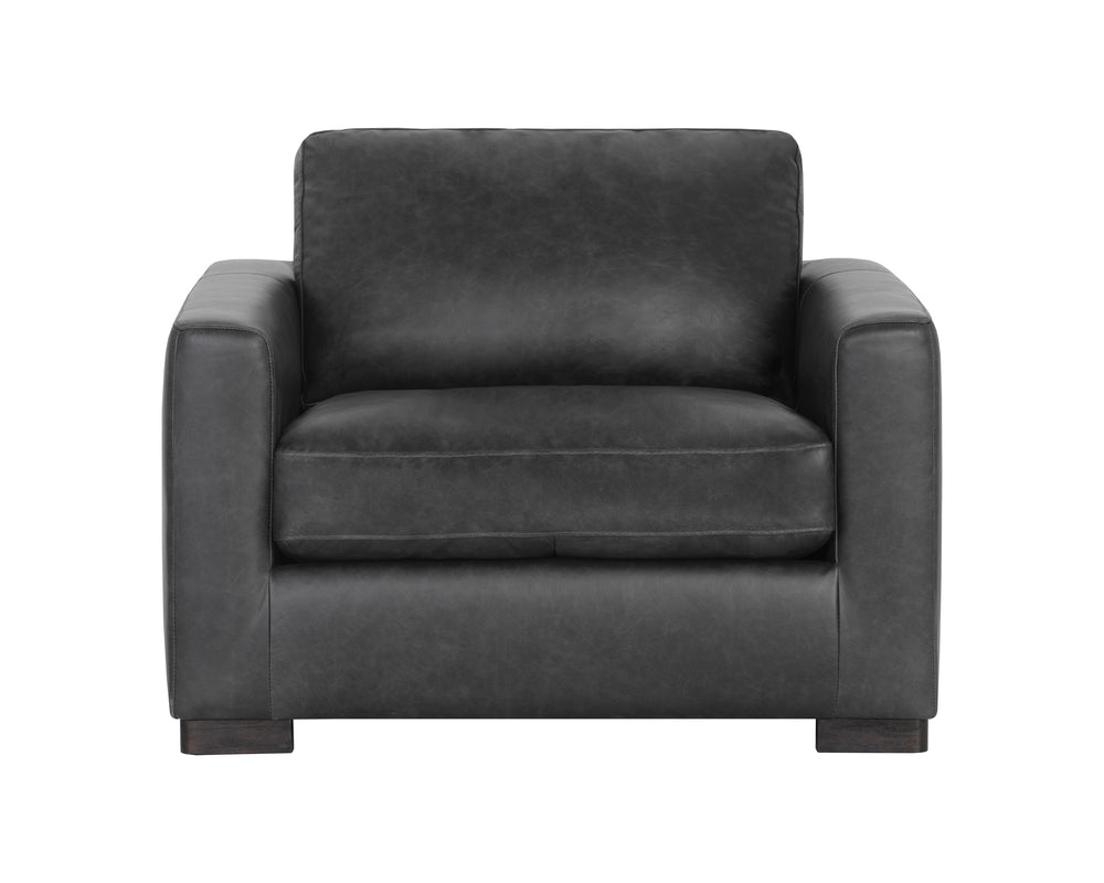 Baylor Armchair - Marseille Black Leather