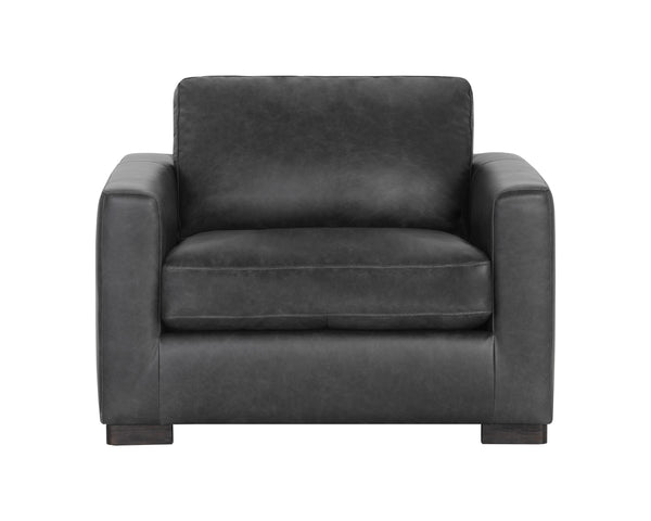 Baylor Armchair - Marseille Black Leather