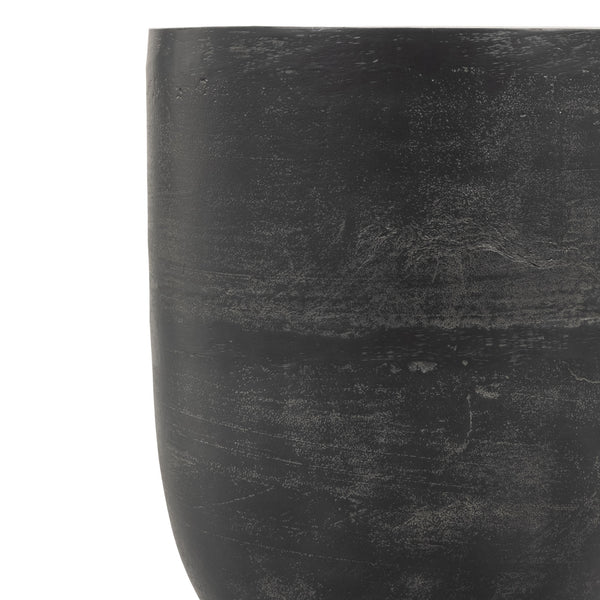 Basil Outdoor Drink Table In Aged Grey