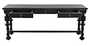 Portuguese Console, Hand Rubbed Black