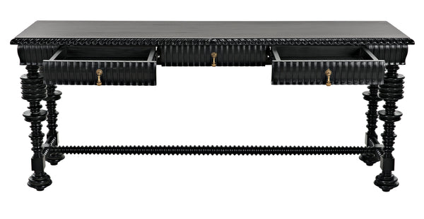 Portuguese Console, Hand Rubbed Black