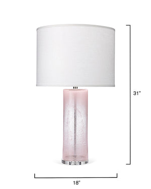 Dahlia Glass Table Lamp with Linen Shade