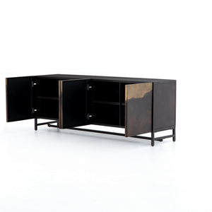 Stormy Media Console in Aged Brown