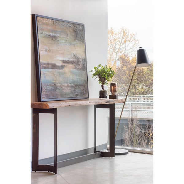 Moe's Bent Console Table in Natural Acacia Wood