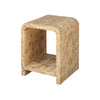 WATERFALL EDGE TWO TIER SIDE TABLE IN BURL WOOD