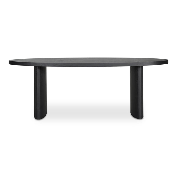 Moe's William Dining Table Black with Herringbone Pattern