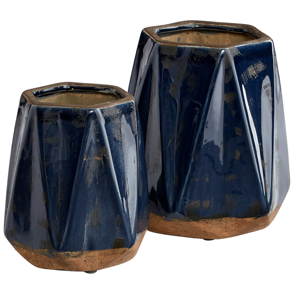 Small Chamos Planter in Blue