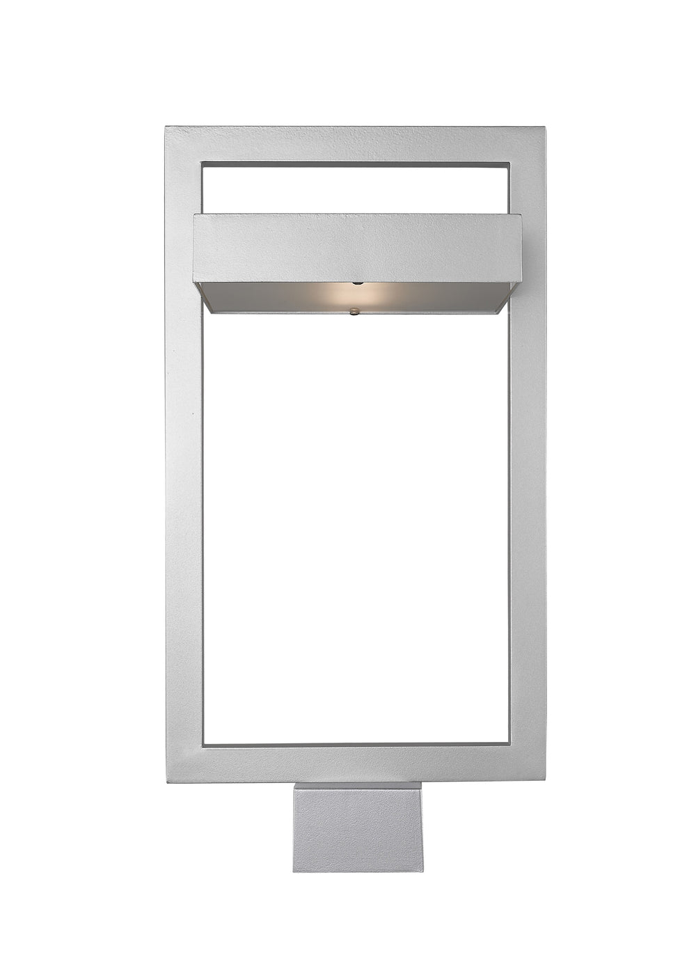 Luttrel 1 Light Outdoor Post Mount Fixture in Silver Finish