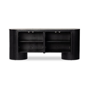Giovani Media Console In Black Marble