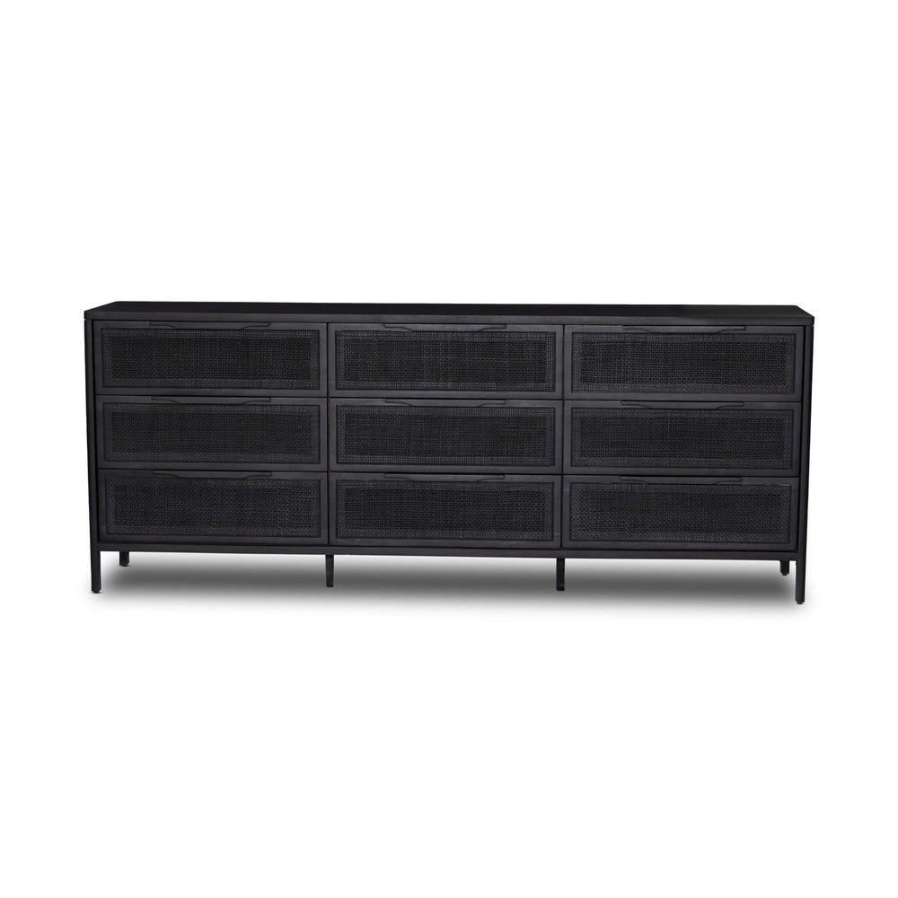 Sydney 9 Drawer Dresser - Black Cane