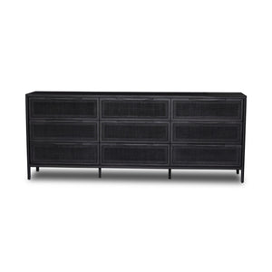 Sydney 9 Drawer Dresser - Black Cane