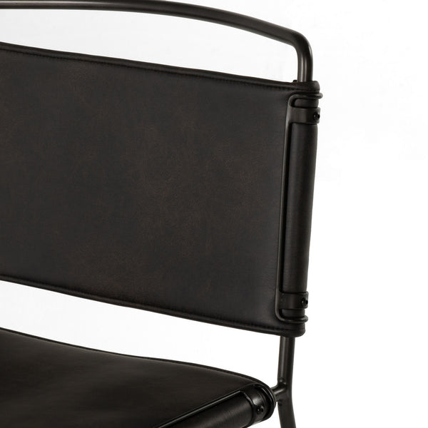 Wharton Dining Chair in Distressed Black
