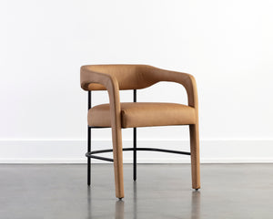 MAVIA DINING ARMCHAIR - LUDLOW SESAME LEATHER