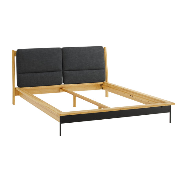 Santa Cruz Queen Platform Bed with Fabric, Wheat