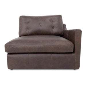 Moe's Thurlow Right Arm Chair in Espresso Leather