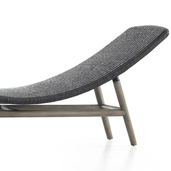 Portia Outdoor Chaise Lounge In Coal