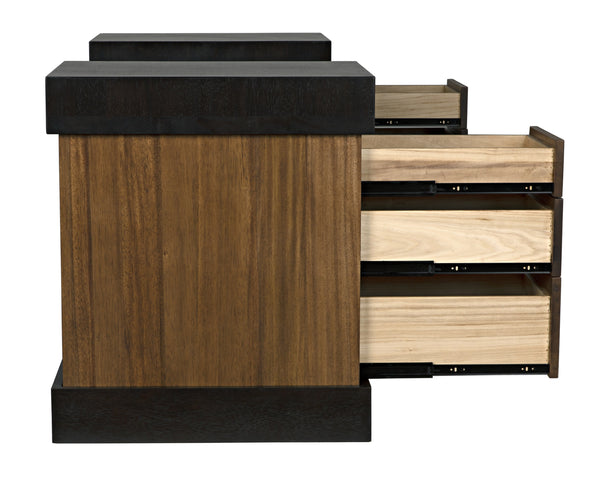 Bentley Dark Walnut and Ebony Executive Desk