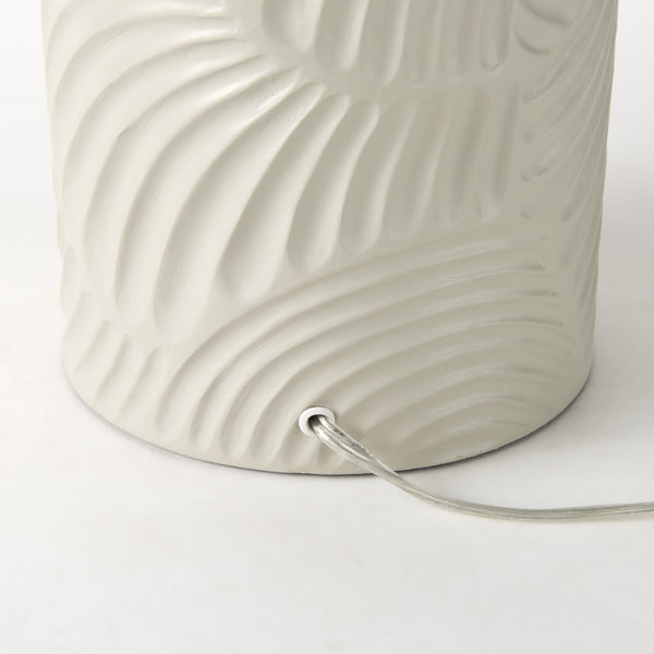 Quinn 19.0L x 19.0W x 24.6H Beige Base W/Navy Fabric Shade Table Lamp