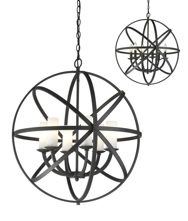 Aranya 6 Light Pendant in Bronze Finish