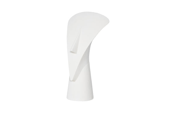 Cycladic Head, Sculpture, Triangle, White Stone