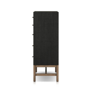 Fiona Tall Dresser - Black Raffia