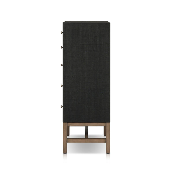 Fiona Tall Dresser - Black Raffia