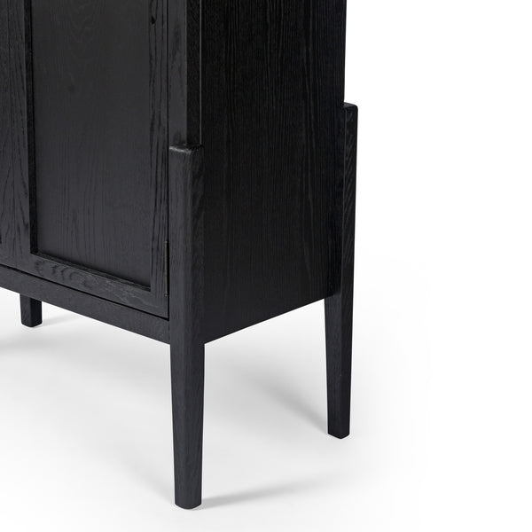 Tolle Panel Door Cabinet In Drifted Mat Blk